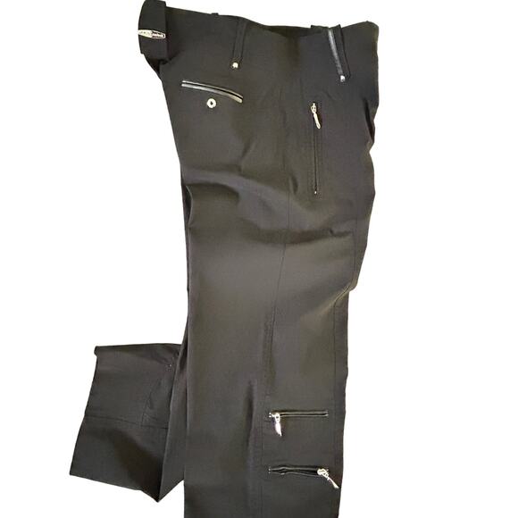 Jamie Sadock Golf Crop Pants Womens Size 2 Black 28x22 Tapered Leg 91301 NWT - Picture 15 of 16